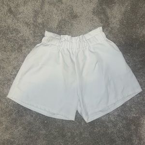 White High Waisted Shorts